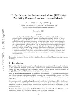 Unified Interaction Foundational Model (UIFM) for Predicting Complex User and System Behavior