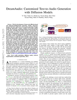 DreamAudio: Customized Text-to-Audio Generation with Diffusion Models