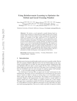 Using Reinforcement Learning to Optimize the Global and Local Crossing Number
