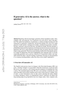 If generative AI is the answer, what is the question?