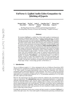 UniVerse-1: Unified Audio-Video Generation via Stitching of Experts
