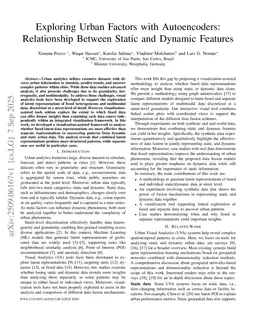 Exploring Urban Factors with Autoencoders: Relationship Between Static and Dynamic Features