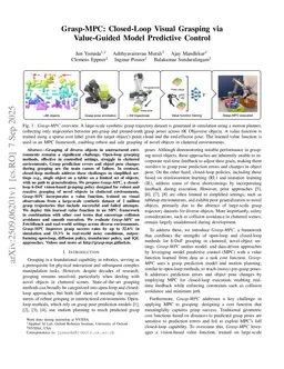 Grasp-MPC: Closed-Loop Visual Grasping via Value-Guided Model Predictive Control