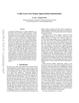 LoaQ: Layer-wise Output Approximation Quantization