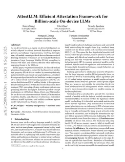 AttestLLM: Efficient Attestation Framework for Billion-scale On-device LLMs