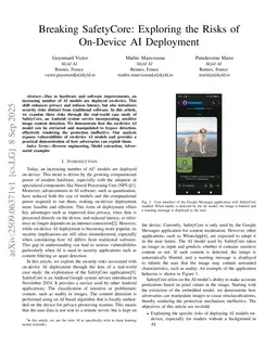 Breaking SafetyCore: Exploring the Risks of On-Device AI Deployment