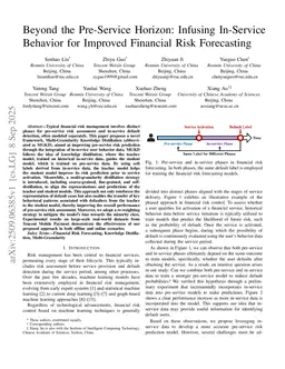 Beyond the Pre-Service Horizon: Infusing In-Service Behavior for Improved Financial Risk Forecasting