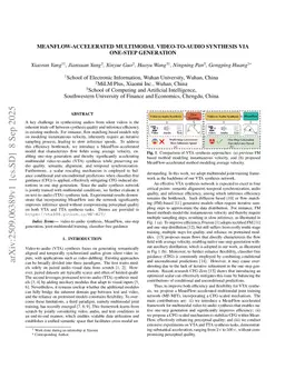 MeanFlow-Accelerated Multimodal Video-to-Audio Synthesis via One-Step Generation