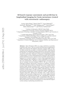 AI-based response assessment and prediction in longitudinal imaging for brain metastases treated with stereotactic radiosurgery