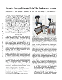 Interactive Shaping of Granular Media Using Reinforcement Learning