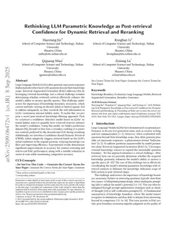 Rethinking LLM Parametric Knowledge as Post-retrieval Confidence for Dynamic Retrieval and Reranking