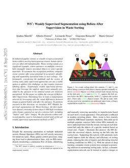 WS$^2$: Weakly Supervised Segmentation using Before-After Supervision in Waste Sorting