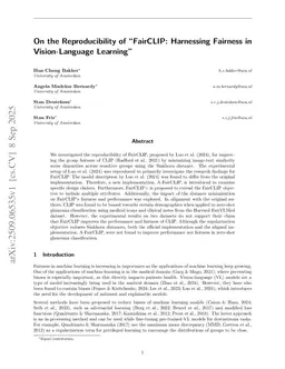 On the Reproducibility of "FairCLIP: Harnessing Fairness in Vision-Language Learning''