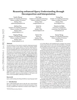 Reasoning-enhanced Query Understanding through Decomposition and Interpretation