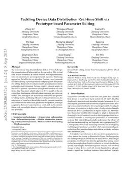 Tackling Device Data Distribution Real-time Shift via Prototype-based Parameter Editing