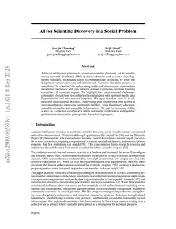 AI for Scientific Discovery is a Social Problem