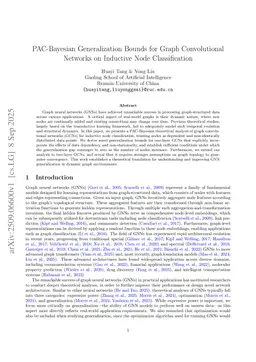PAC-Bayesian Generalization Bounds for Graph Convolutional Networks on Inductive Node Classification