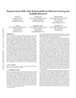 Domain-Aware RAG: MoL-Enhanced RL for Efficient Training and Scalable Retrieval