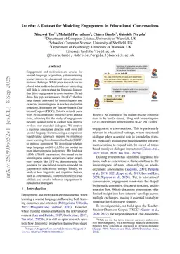 IntrEx: A Dataset for Modeling Engagement in Educational Conversations