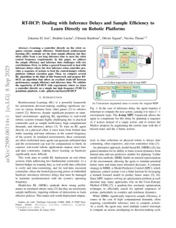 RT-HCP: Dealing with Inference Delays and Sample Efficiency to Learn Directly on Robotic Platforms