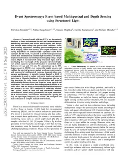 Event Spectroscopy: Event-based Multispectral and Depth Sensing using Structured Light