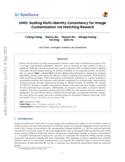 UMO: Scaling Multi-Identity Consistency for Image Customization via Matching Reward