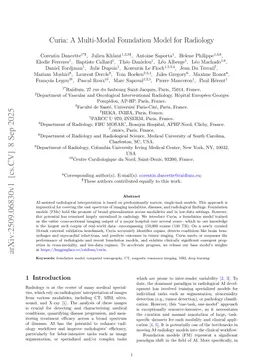 Curia: A Multi-Modal Foundation Model for Radiology