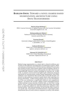 Barlow-Swin: Toward a novel siamese-based segmentation architecture using Swin-Transformers