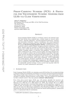 Proof-Carrying Numbers (PCN): A Protocol for Trustworthy Numeric Answers from LLMs via Claim Verification
