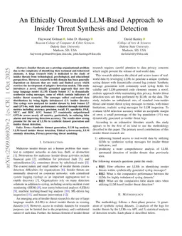 An Ethically Grounded LLM-Based Approach to Insider Threat Synthesis and Detection