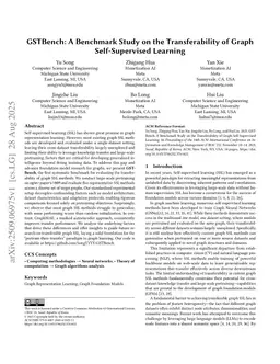 GSTBench: A Benchmark Study on the Transferability of Graph Self-Supervised Learning