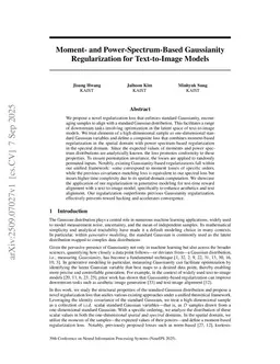 Moment- and Power-Spectrum-Based Gaussianity Regularization for Text-to-Image Models