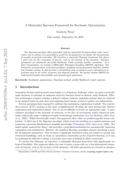A Minimalist Bayesian Framework for Stochastic Optimization