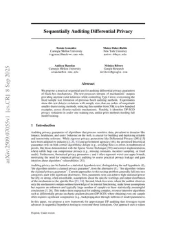 Sequentially Auditing Differential Privacy