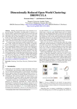 Dimensionally Reduced Open-World Clustering: DROWCULA