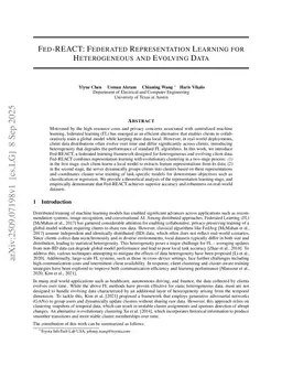 Fed-REACT: Federated Representation Learning for Heterogeneous and Evolving Data