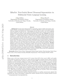 XBusNet: Text-Guided Breast Ultrasound Segmentation via Multimodal Vision-Language Learning