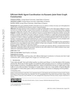 Efficient Multi-Agent Coordination via Dynamic Joint-State Graph Construction