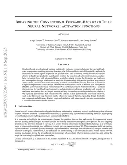 Breaking the Conventional Forward-Backward Tie in Neural Networks: Activation Functions