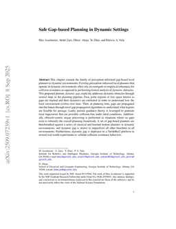 Safe Gap-based Planning in Dynamic Settings
