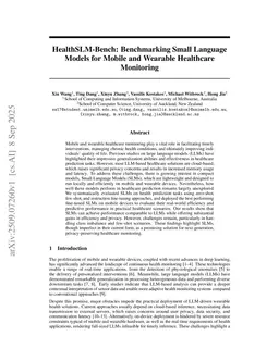HealthSLM-Bench: Benchmarking Small Language Models for Mobile and Wearable Healthcare Monitoring