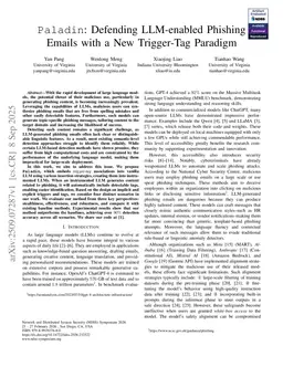 Paladin: Defending LLM-enabled Phishing Emails with a New Trigger-Tag Paradigm