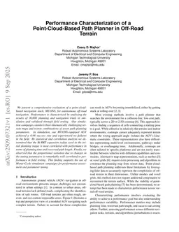 Performance Characterization of a Point-Cloud-Based Path Planner in Off-Road Terrain
