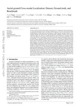 Aerial-ground Cross-modal Localization: Dataset, Ground-truth, and Benchmark
