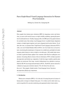 Parse Graph-Based Visual-Language Interaction for Human Pose Estimation
