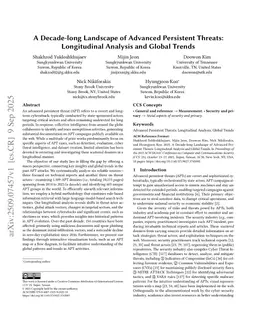 A Decade-long Landscape of Advanced Persistent Threats: Longitudinal Analysis and Global Trends