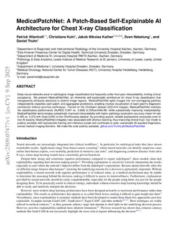 MedicalPatchNet: A Patch-Based Self-Explainable AI Architecture for Chest X-ray Classification