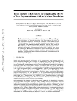 From Scarcity to Efficiency: Investigating the Effects of Data Augmentation on African Machine Translation