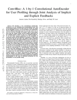Conv4Rec: A 1-by-1 Convolutional AutoEncoder for User Profiling through Joint Analysis of Implicit and Explicit Feedbacks