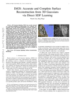 Accurate and Complete Surface Reconstruction from 3D Gaussians via Direct SDF Learning